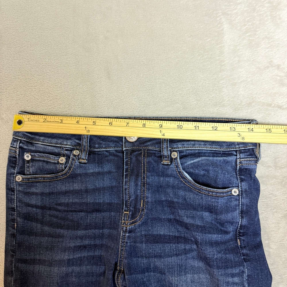 American Eagle Favorite Boyfriend Jeans Womens 4 Regular Blue Bootcut Stretch - Picture 9 of 15